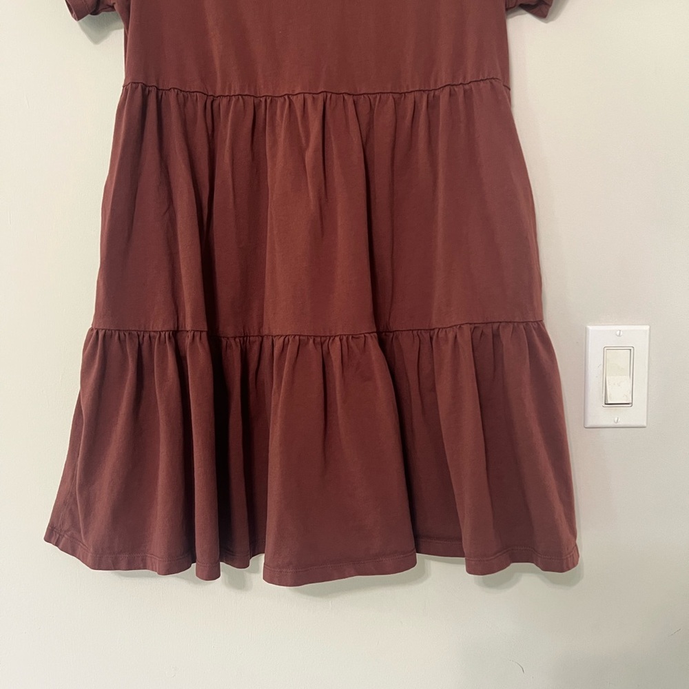 Old Navy Rust/Brown Babydoll Ruffle Dress - Picture 6 of 9